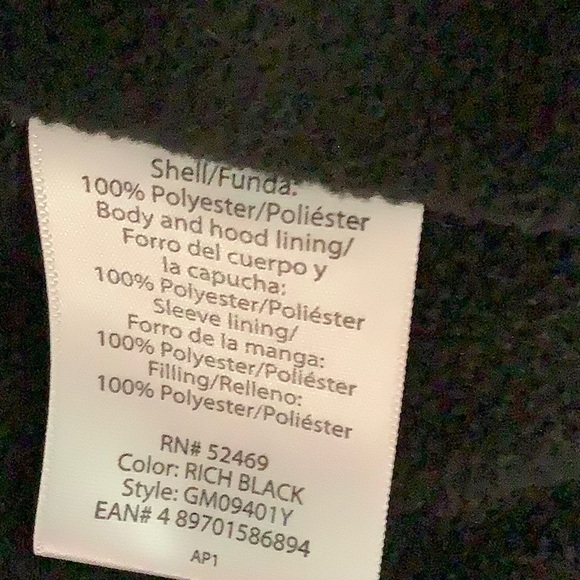 🦋. GEORGE black nylon, fleece lined jacket, size LX (46-48) - Picture 7 of 12